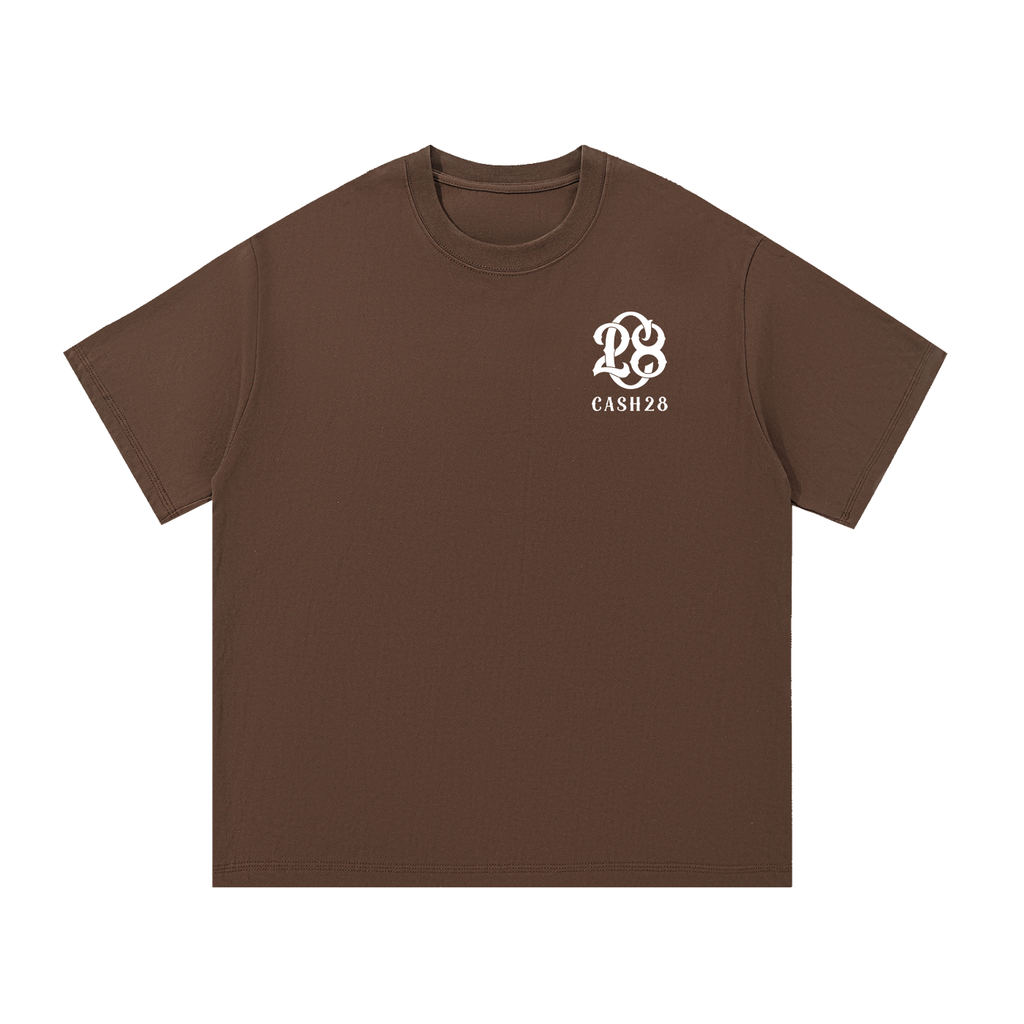 CASH28,TShirt,GraphicTee,Streetwear,Unisex,CoffeeBrown,Heavyweight,SneakerHead,Drop01