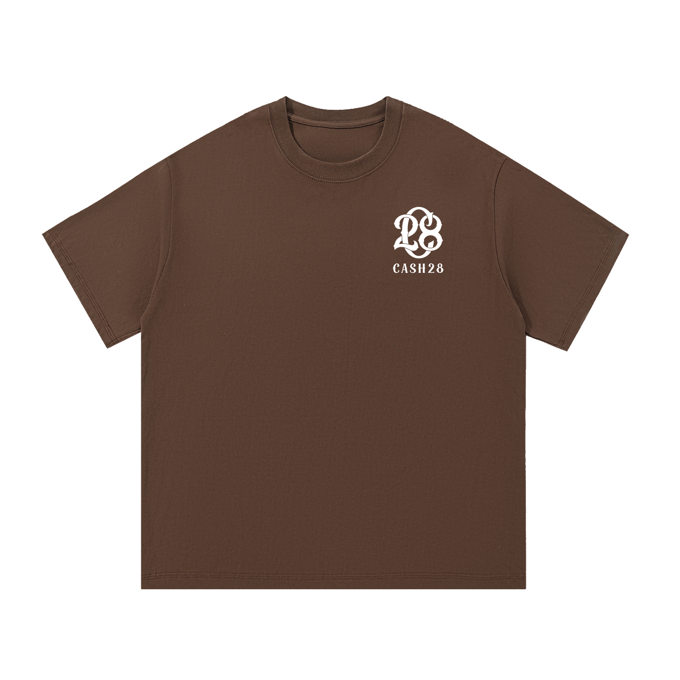 CASH28,TShirt,GraphicTee,Streetwear,Unisex,CoffeeBrown,Heavyweight,SneakerHead,Drop01