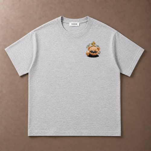 CASH28,TShirt,GraphicTee,Streetwear,Unisex,LightGrey,Heavyweight,CashIsKing,Money,Drop01
