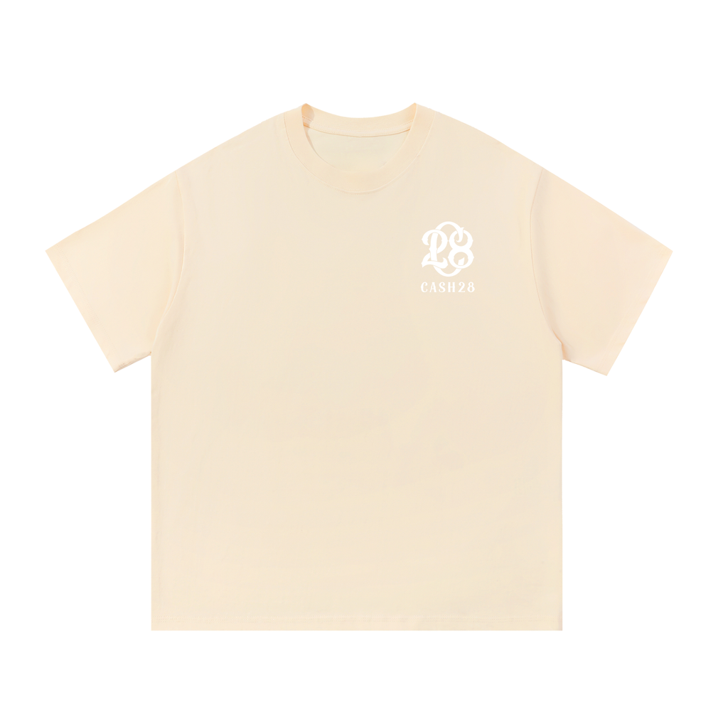 CASH28,TShirt,GraphicTee,Streetwear,Unisex,Apricot,Cream,Heavyweight,Money,Lover,Teddy,Drop01