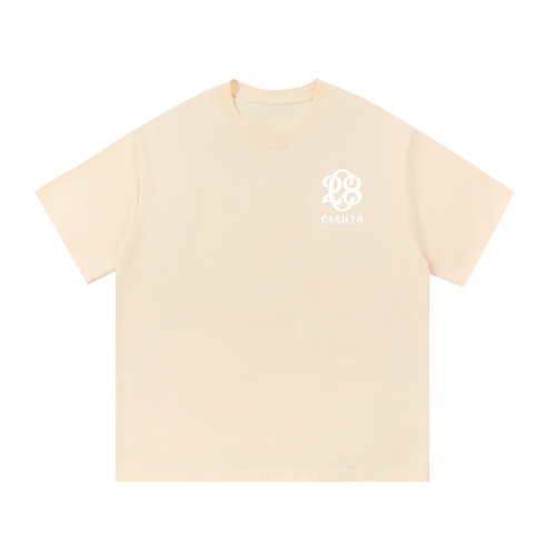 CASH28,TShirt,GraphicTee,Streetwear,Unisex,Apricot,Cream,Heavyweight,Money,Lover,Teddy,Drop01