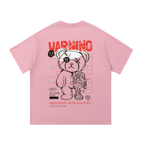 CASH28,TShirt,GraphicTee,Streetwear,Unisex,Pink,Heavyweight,WarningBear,Drop01