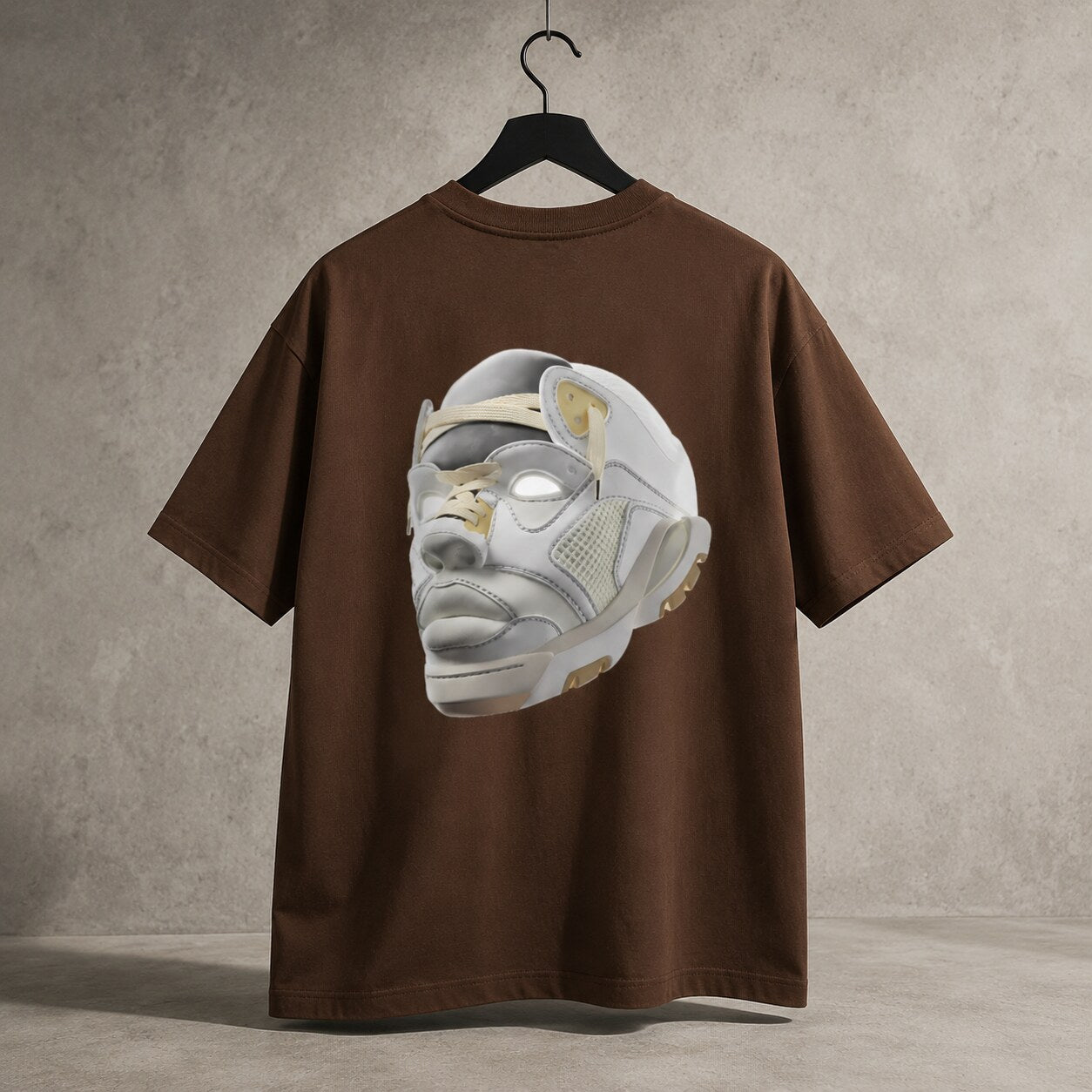 CASH28 Sneaker Head T-Shirt – Coffee Brown editorial product image